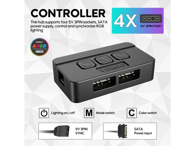 Vetroo R240 Liquid CPU Cooler, Replaceable Cover Design, 2x120mm ARGB & PWM Fans, Low-Noise Operation, 240mm Radiator 250W TDP, Controller Hub...