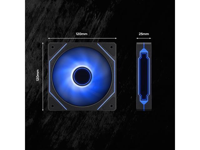 DARKROCK F120 6-Pack 120mm Infinite Mirror Case Fans with PWM Control & ARGB Effect, 24 LED Lights, HDB Hydraulic Bearing for Low-Noise Operation -...