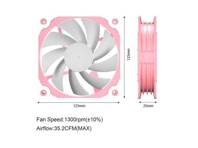 Vetroo AL900 White ATX PC Case - 3 Pcs Pink 120mm ARGB Fan, 270° Full View Tempered Glass, Pre-Installed ARGB & PWM FDB Fan, Supports 360mm...