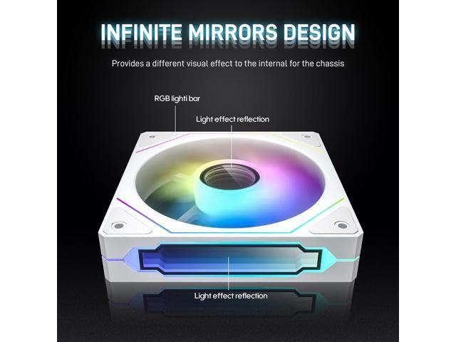 DARKROCK Classico Storage Master ATX NAS Computer Case Mid Tower with 3x120mm White Infinity Design F120 Fan & 4x120mm Black Fan, USB 3.0 Ready 10...