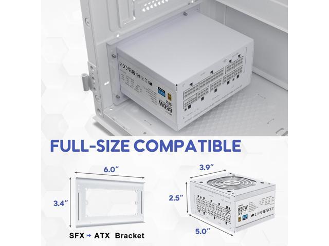 Vetroo 850W SFX Power Supply ATX 3.1 & PCIE 5.1 Ready, 80 Plus Gold Certificate Fully Modular, 90mm FDB Fan for Low-Noise Operation, SFX-to-ATX...