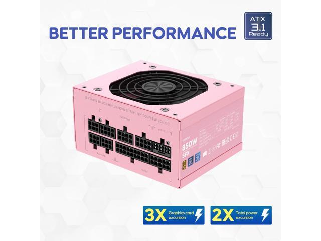 Vetroo 850W SFX Power Supply ATX 3.1 & PCIE 5.1 Ready, 80 Plus Gold Certificate Fully Modular, 90mm FDB Fan for Low-Noise Operation, SFX-to-ATX...