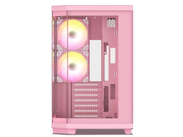 Vetroo CT3 ATX Mid-Tower Gaming Computer PC Case, Triple-Sided Tempered Glass Panoramic View, Supports 360mm Radiator & 11 Fans, Up to 410mm GPU,...
