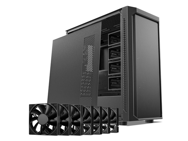 DARKROCK Classico Max Storage Master E-ATX Computer Case with 7x120mm Black Fan, 10 x3.5 HDD+3 x2.5 SDD USB 3.0 Ready, 360mm Radiator Supported,...