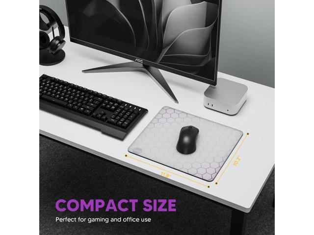 Vetroo GMP300 Tempered Glass Gaming Mouse Pad, Micro-Etched 3mm Tempered Glass with Silicone Anti-Slip Base, Multi-Layer Curing, Smooth Operation...