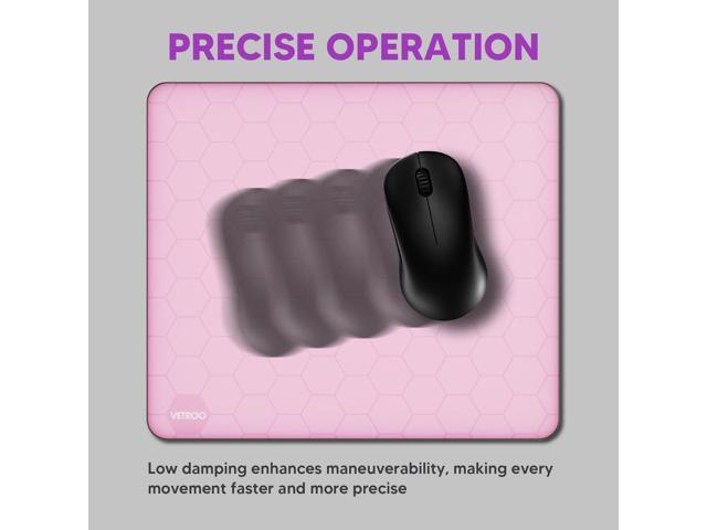 Vetroo GMP300 Tempered Glass Gaming Mouse Pad, Micro-Etched 3mm Tempered Glass with Silicone Anti-Slip Base, Multi-Layer Curing, Smooth Operation...