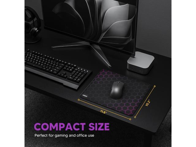Vetroo GMP300 Tempered Glass Gaming Mouse Pad, Micro-Etched 3mm Tempered Glass with Silicone Anti-Slip Base, Multi-Layer Curing, Smooth Operation...