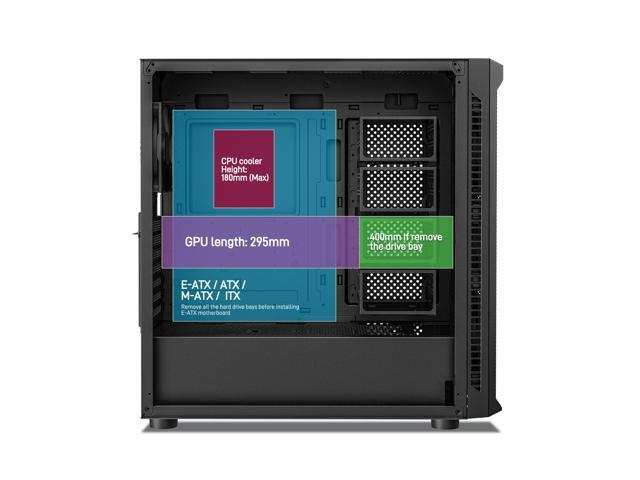 DARKROCK Classico Max Storage Master Case E-ATX Computer Case with 4x120mm Black Fan, 10 x3.5' HDD+3 x2.5' SDD USB 3.0 Ready 360mm Radiator...
