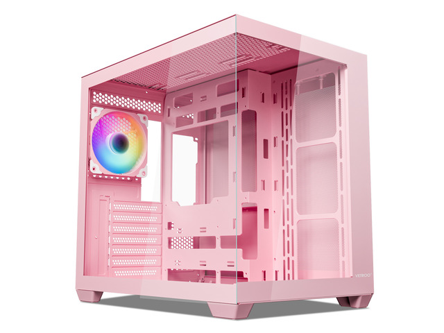Vetroo AL900 ATX Computer PC Case 270° Full View Tempered Glass Pre-Installed ARGB & PWM Fan in Rear 360mm Radiator Support High-Air flow...