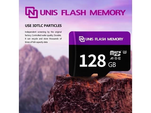 UMEMORY UF100 128GB Micro SD Card U3 A1, 100MB/s Read, High-Endurance TF Memory Card for 4K Cameras, Drones, Gaming & Security Systems