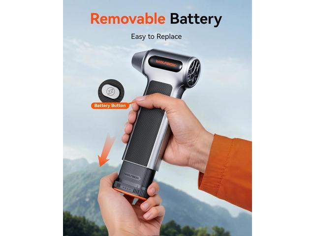 WOLFBOX MF200 22.2Wh 7.4V Li-ion Battery Pack Removable Backup Power for Compressed Air Duster (Battery Only, No Charger)