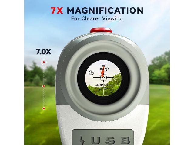 REDTIGER Golf Rangefinder with Slope, 1200 Yards Laser Range Finder Golfing, 7X Magnification, Flag Pole Locking Vibration, Rechargeable Range...