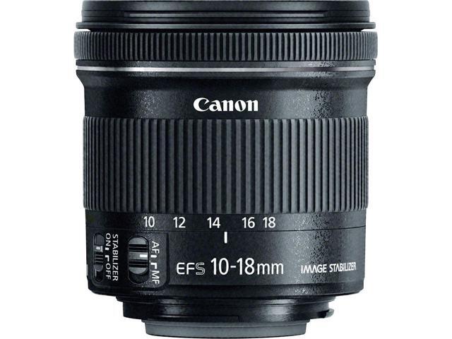 Canon EF-S 10-18mm f/4.5-5.6 IS STM Lens 9519B002 - 10PC Accessory Bundle