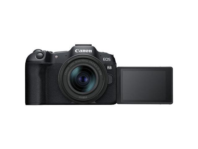 Canon EOS R8 Mirrorless Camera with RF 24-50mm IS STM Lens - 7PC Accessory Kit