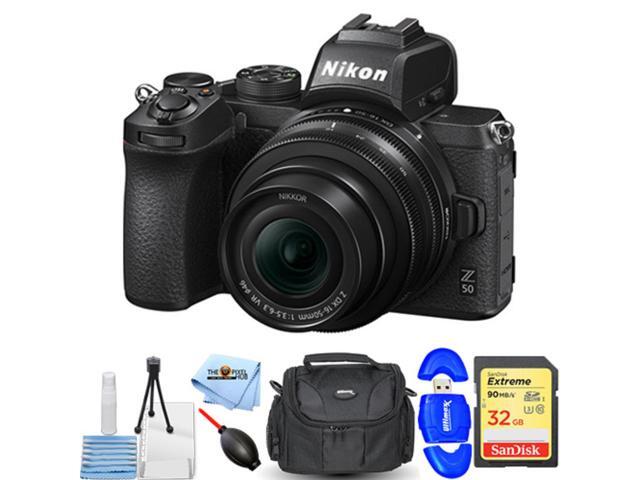 Nikon Z50 Mirrorless Digital Camera with 16-50mm Lens + 32GB + Gadget Bag Bundle