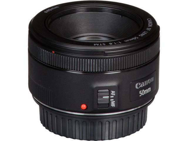 Canon EF 50mm f/1.8 STM Lens 0570C002 + UV Filter + Tulip Hood Lens Bundle