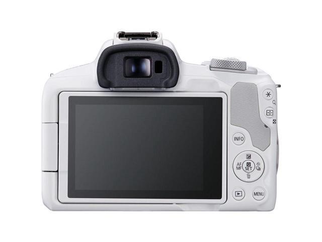 Canon EOS R50 Mirrorless Camera with 18-45mm Lens (White) 5812C012 - 7PC Bundle