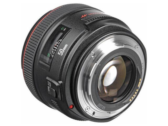 Canon EF 50mm f/1.2L USM Lens (Black) 1257B002 - 10PC Accessory Bundle