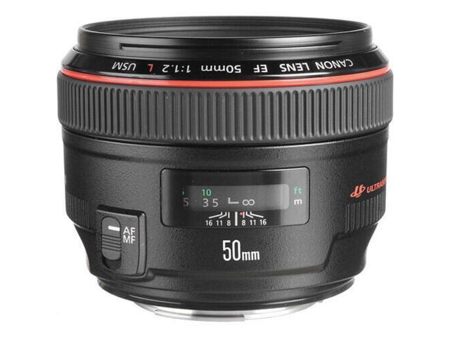 Canon EF 50mm f/1.2L USM Lens (Black) 1257B002 - 7PC Accessory Bundle