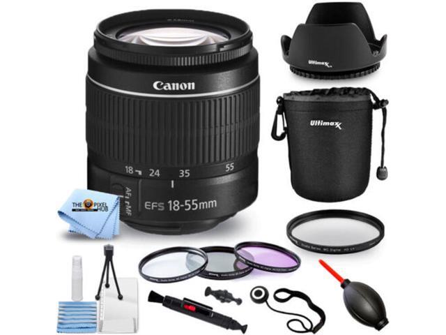 Canon EF-S 18-55mm f/3.5-5.6 III Zoom Lens Filter Kit Bundle - New in White Box