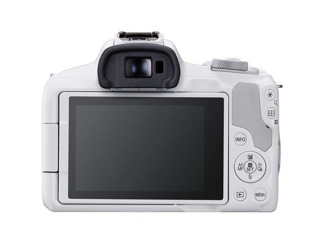 Canon EOS R50 Mirrorless Camera with 18-45mm and 55-210mm Lenses (White)