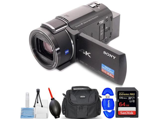 Sony FDR-AX43A UHD 4K Handycam Camcorder FDR-AX43A/B - 7PC Accessory Bundle
