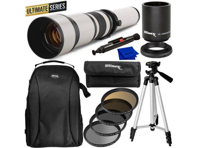ULTIMAXX 650-1300mm f/8 Super Zoom Lens for Canon R Mount + Filter Kit Bundle