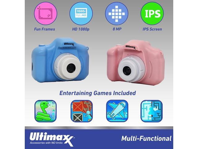 Ultimaxx Kid's Digital Video Recorder Camera (Pink) w/ 64GB Micro SD - Bundle