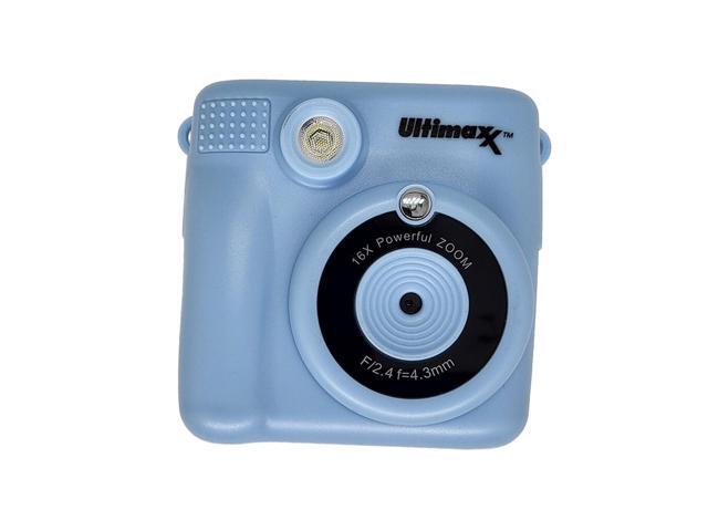 Ultimaxx Instant Print Camera (Blue) for Kids Teens ages 8-12 Beginners with 3 Printing Paper Rolls 32GB Micro SD Holiday Christmas Gift Bundle