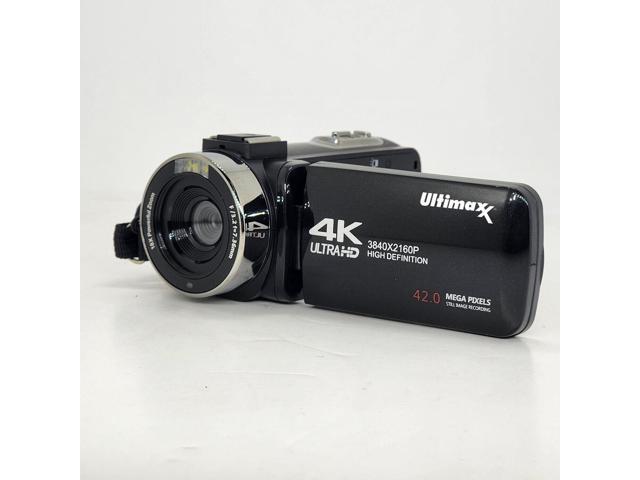 Ultimaxx 4K Ultra HD Camcorder Video Vlogging Camera with LED Light 42MP, 18x Digital Zoom with Remote Control 3.0' LCD Screen Christmas Holiday...