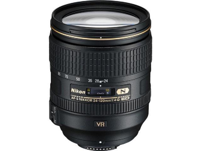 Nikon AF-S NIKKOR 24-120mm f/4G ED VR Lens (Black) UV Bundle - New in White Box