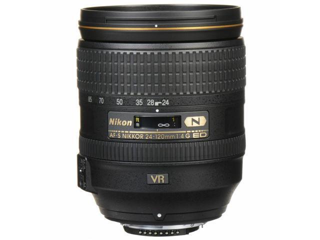 Nikon AF-S NIKKOR 24-120mm f/4G ED VR Lens (Black) UV Bundle - New in White Box