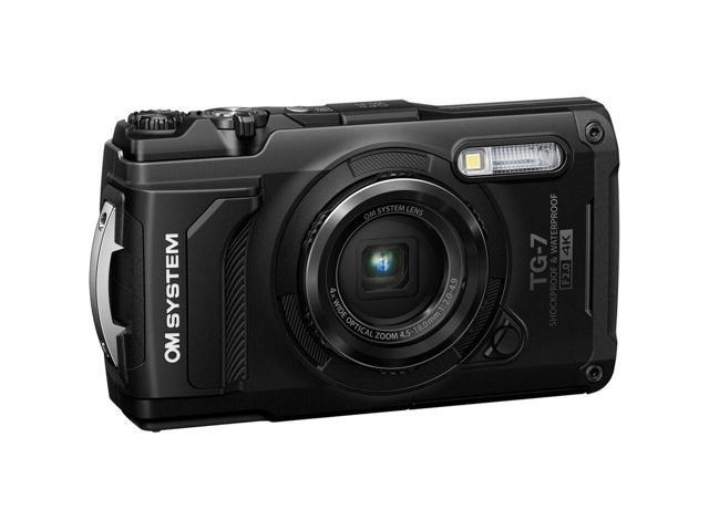 OM SYSTEM Tough TG-7 Digital Camera (Black) V110030BU000 - 7PC Accessory Bundle