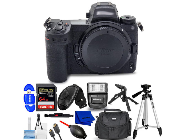 Nikon Z 7II Mirrorless Digital Camera (Body Only) 1653 + 64GB + Flash Bundle