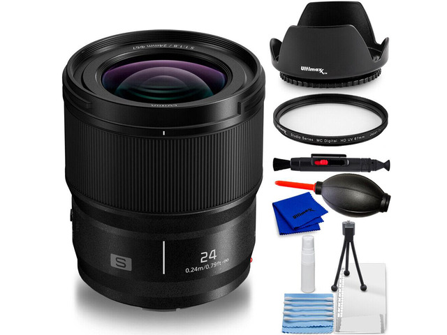 Panasonic Lumix S 24mm f/1.8 Lens S-S24 - 7PC Accessory Bundle