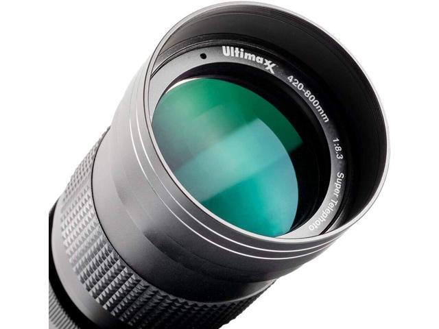 Ultimaxx 420-800mm/840-1600mm f/8 Telephoto Lens for Nikon D850 D810 D750 D610