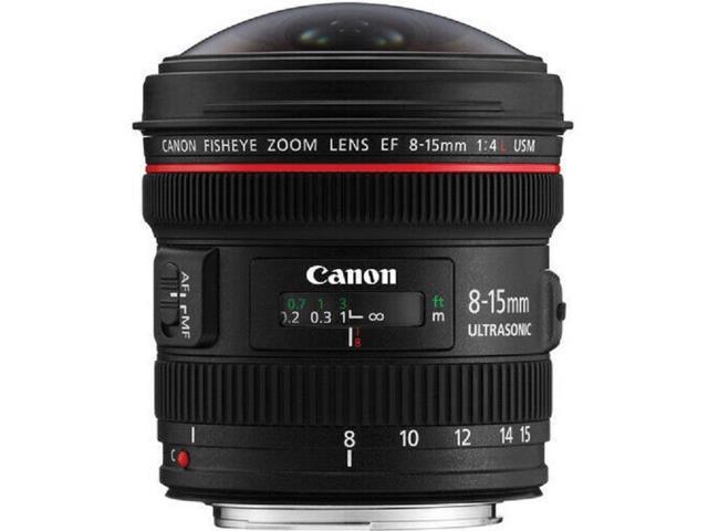 Canon EF 8-15mm f/4L Fisheye USM Ultra-Wide Zoom Lens + Lens Pouch Bundle