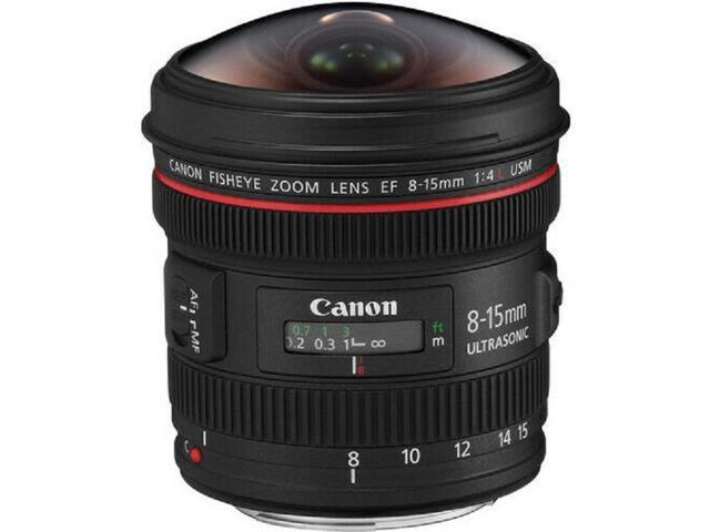 Canon EF 8-15mm f/4L Fisheye USM Ultra-Wide Zoom Lens + Lens Pouch Bundle