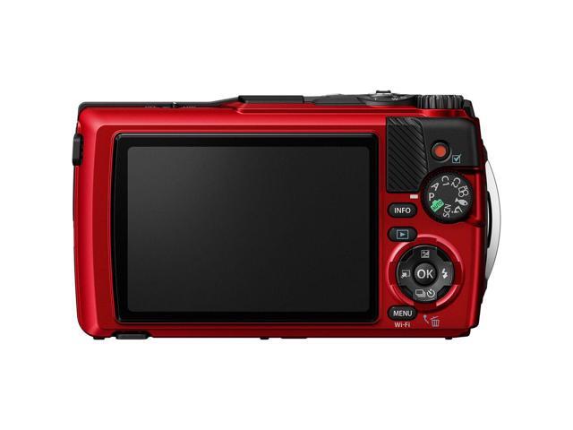 OM SYSTEM Tough TG-7 Digital Camera (Red) V110030RU000 - 7PC Accessory Bundle