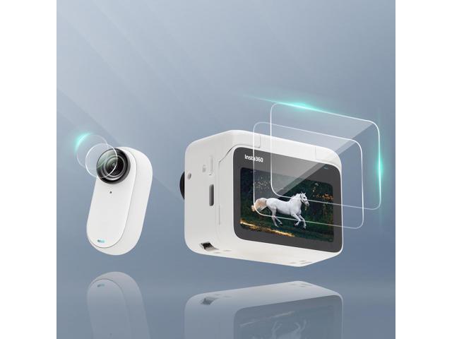 Ultimaxx 2 Pack Tempered Glass Screen & Lens Protector Kit Compatible with Insta360 GO3