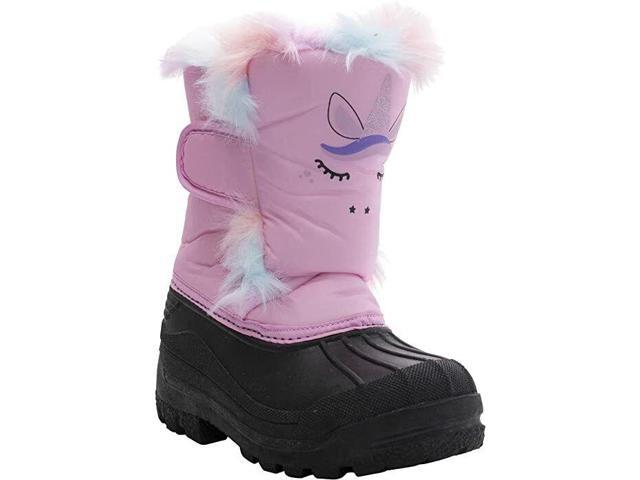 AQUAKIX Kids Toddler And Youth Snow Boots With Sherpa Lining Insulation