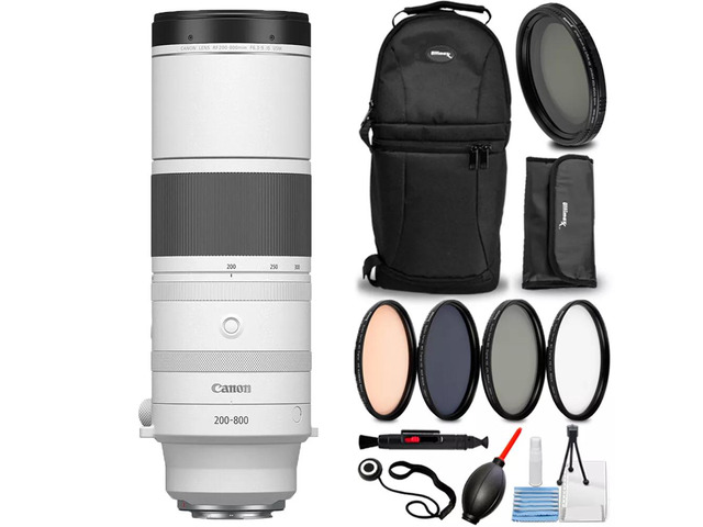 Canon RF 200-800mm f/6.3-9 IS USM Lens (Canon RF) 6263C002 - 8PC Accessory Kit