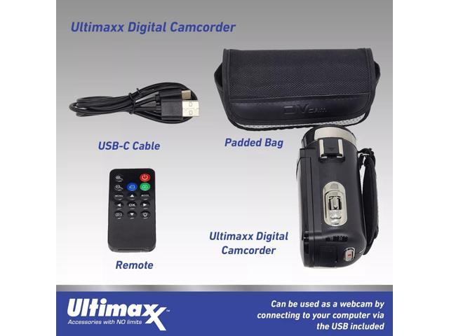 Ultimaxx 4K Ultra HD 42MP Camcorder Video Vlog Camera with LED Light 15PC Bundle