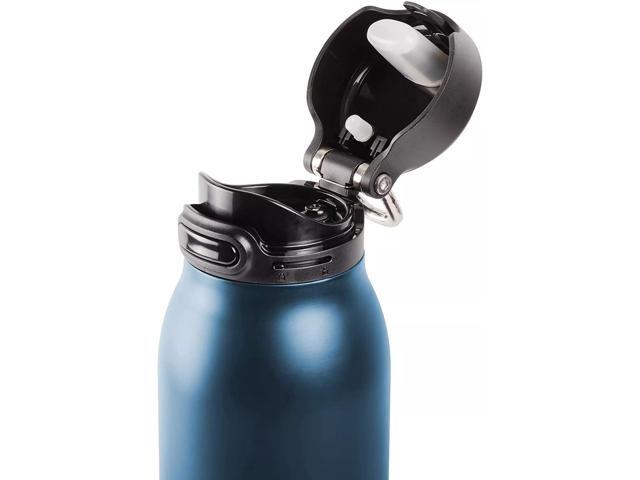 Vacuum Insulated Water Flask Bottle w/ Rechargeable Bluetooth Speaker Navy Blue