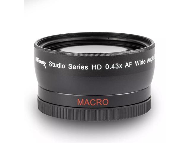 ULTIMAXX 62mm .43x Ultra Fast AF HD Wide Angle Lens for DSLR + Video Recording