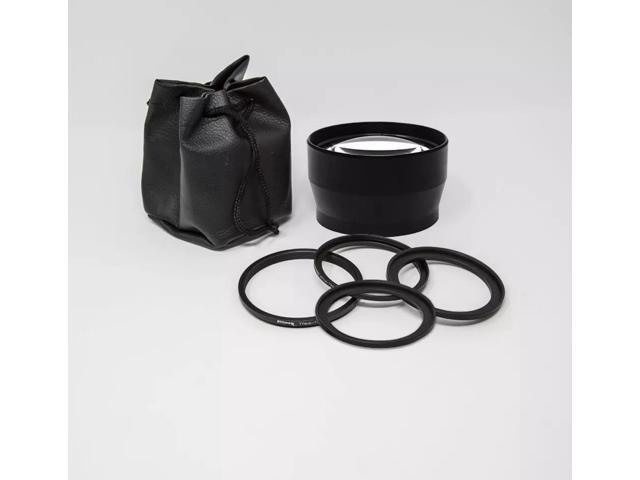 2X Telephoto Zoom Anti-Reflection Lens with Adapter Ring 62/72 67/72 77/72 82/72
