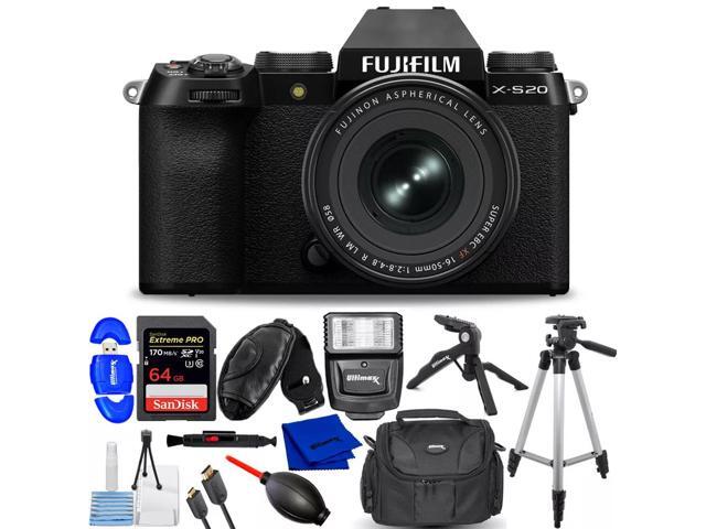 FUJIFILM X-S20 Mirrorless Camera with XF 16-50mm f/2.8-4.8 Lens (Black) Bundle