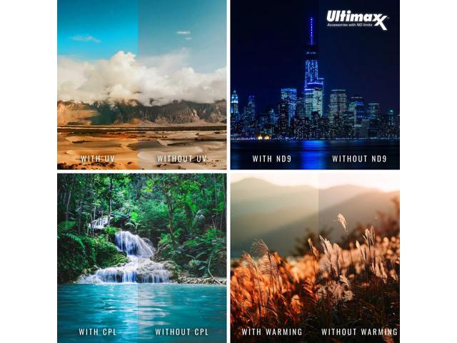 ULTIMAXX 105mm 4 Piece Multi Coated HD Filter Kit 105mm (UV, CPL, Warming, FLD)