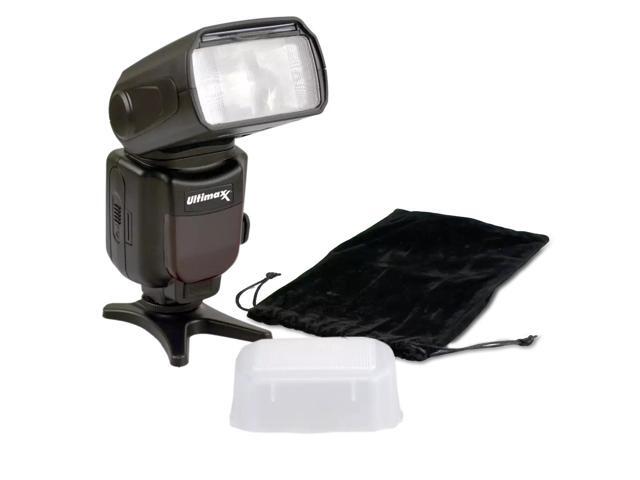 Universal Auto Flash w/ LCD Display by Ultimaxx - 8PC Accessory Bundle