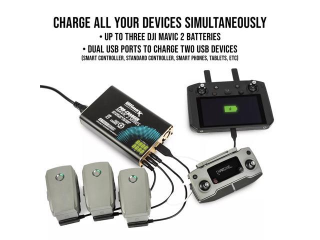 Mavic 2 Pro Zoom Intelligent Rapid Battery Charger for 3 Batteries + 2 USB Ports